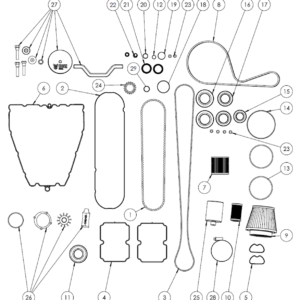 OXE Service Kit 3 for 25 Shaft (800HRs)